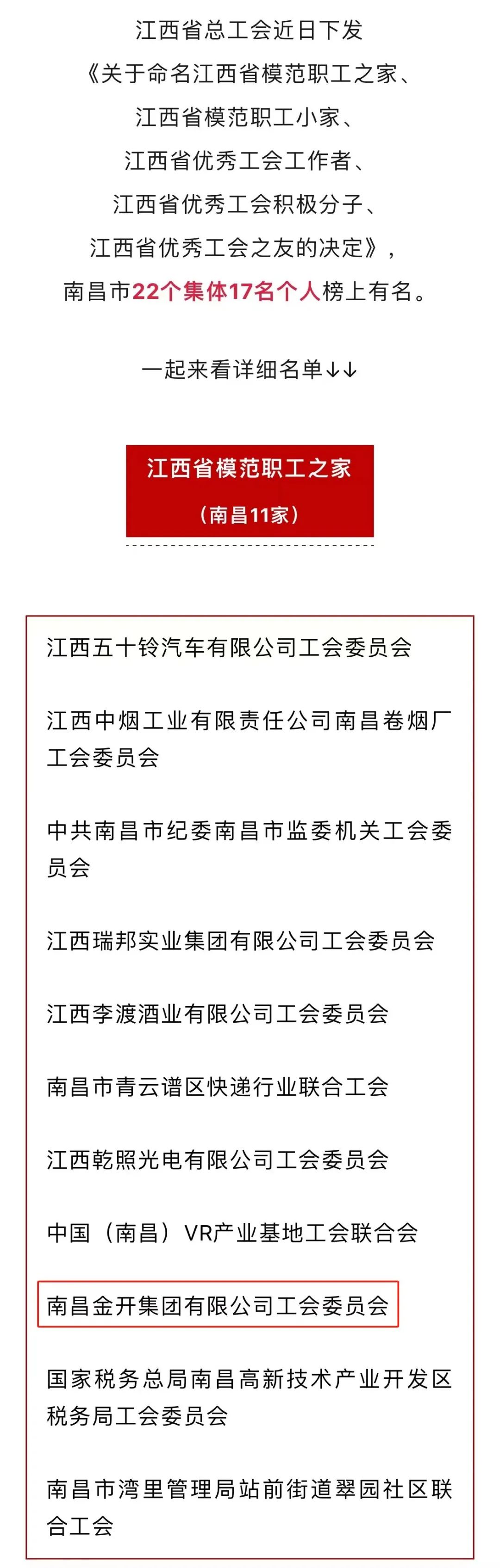 喜报！乐鱼(中国)工会荣获“省模范职工之家”称号